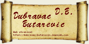 Dubravac Butarević vizit kartica